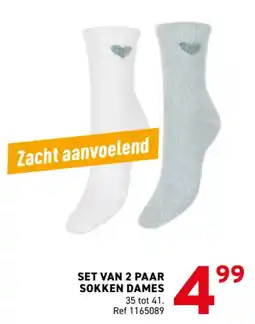 Trafic set van 2 paar sokken dames aanbieding