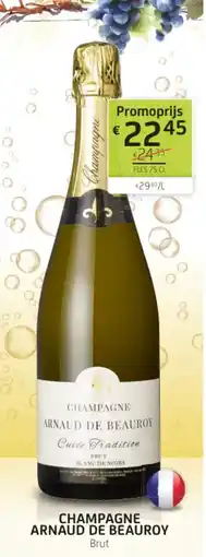 BelBev Champagne arnaud de beauroy brut aanbieding