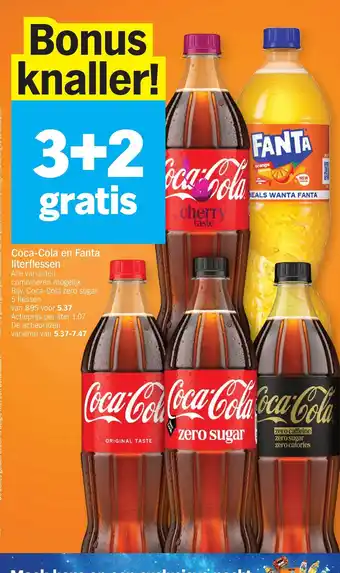 Coca-Cola en Fanta literflessen