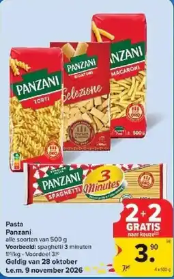 Carrefour Pasta Panzani aanbieding