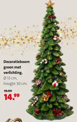 Intratuin Decoratieboom groen met verlichting aanbieding