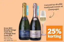 Albert Heijn Krone MCC Borealis Vintage Cuvée Brut of Vintage Rosé Cuvée Brut aanbieding
