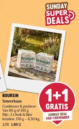 Delhaize Boursin Smeerkaas aanbieding