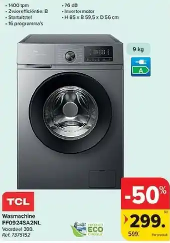 Wasmachine TCL FF0924SA2NL