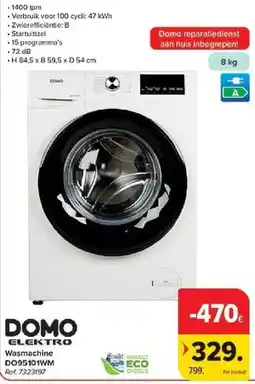 Carrefour Wasmachine Domo Elektro aanbieding