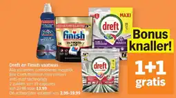 Albert Heijn Dreft en Finish vaatwas aanbieding