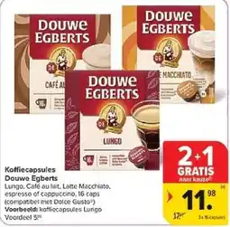Carrefour Koffiecapsules Douwe Egberts aanbieding