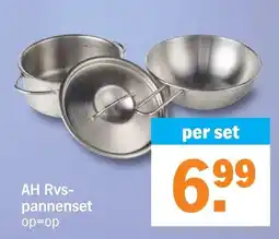 Albert Heijn AH Rvs-pannenset aanbieding