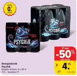 Carrefour Energiedrank Psychik aanbieding