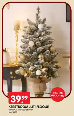 Yess Kerstboom juti floqué aanbieding