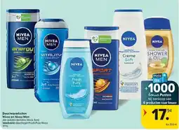 Carrefour Doucheproducten Nivea en Nivea Men aanbieding