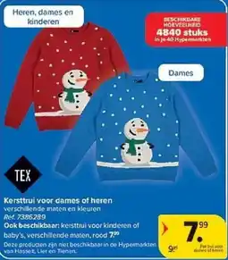 Carrefour Kersttrui voor dames of heren aanbieding