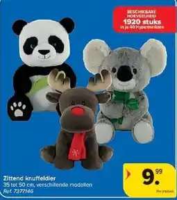 Carrefour Zittend knuffeldier aanbieding