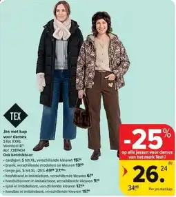 Carrefour jas met kap aanbieding