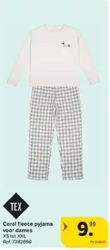 Carrefour Coral fleece pyjama voor dames aanbieding