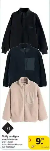 Carrefour Fluffy cardigan voor kinderen aanbieding