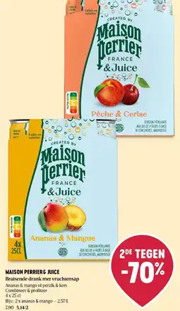 Delhaize Maison perrier & juice aanbieding