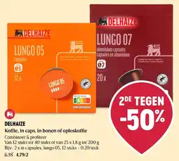 Delhaize Delhaize koffie in caps aanbieding