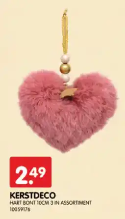 Yess Kerstdeco hart bont aanbieding