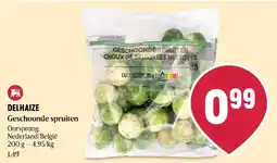 Delhaize Geschoonde spruiten aanbieding