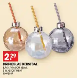 Yess Drinkglas kerstbal aanbieding