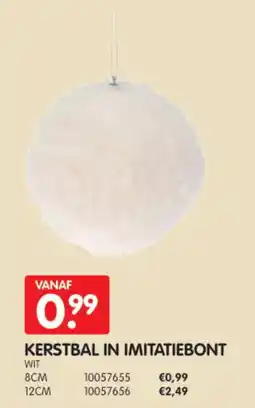 Yess Kerstbal in imitatiebont aanbieding