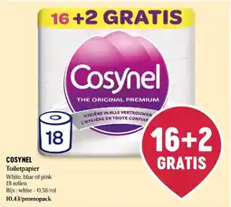 Delhaize Cosynel toilet papier aanbieding
