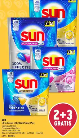 Delhaize Sun ultra power of brilliant shine plus aanbieding
