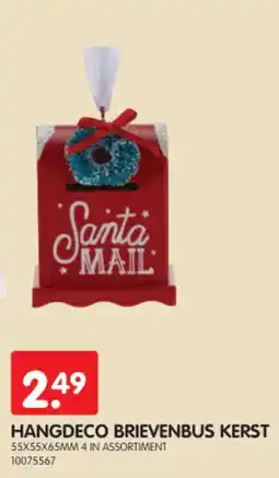 Yess Hangdeco brievenbus kerst aanbieding