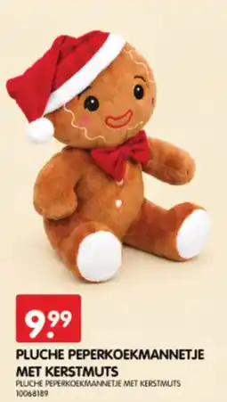 Yess Pluche peperkoekmannetje met kerstmuts aanbieding