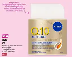 Delhaize Nivea q10 rijke dag- en nachtbalsem anti-rimpel collageen expert aanbieding