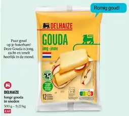 Delhaize Delhaize jonge gouda in sneden aanbieding