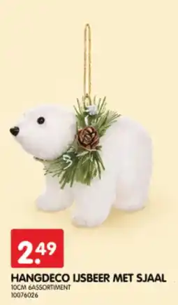 Yess Hangdeco ijsbeer met sjaal aanbieding