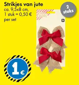 TEDi Strikjes van jute aanbieding