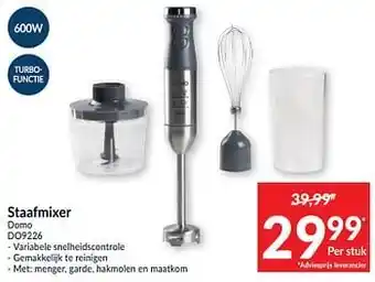 Intermarché staafmixer Domo elektro staafmixer domo do9226 aanbieding