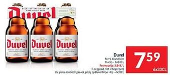 Intermarché Duvel sterk blond bier aanbieding