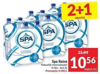 Intermarché Spa reine natuurlijk mineraalwater 1.5l aanbieding