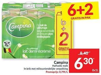 Intermarché Campina halfvolle melk 1l aanbieding
