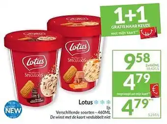 Intermarché Lotus ijs 460ml aanbieding