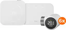 Coolblue tado Draadloze Slimme ThermostaatX Multi Room Startpakket 2e Generatie (6 Radiatorknoppen) aanbieding