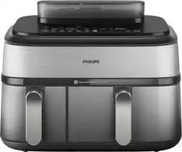 Coolblue Philips Airfryer 5000 Series Dual Basket NA555/00 aanbieding