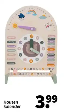 Wibra Houten kalender aanbieding