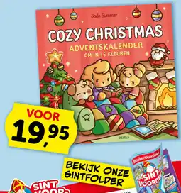 Boekenvoordeel Cozy Christmas adventskalender om in te kleuren aanbieding