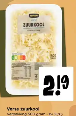 Jumbo Verse zuurkool aanbieding
