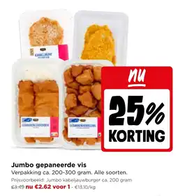 Jumbo Jumbo gepaneerde vis aanbieding