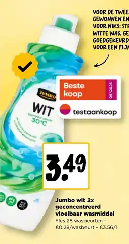 Jumbo Jumbo wit vloeibaar wasmiddel aanbieding
