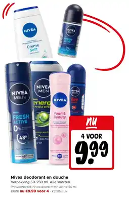 Jumbo Nivea deodorant en douche aanbieding