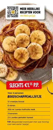 Jumbo Brod met banaan en kaneel aanbieding