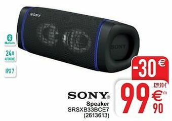 Cora Sony speaker srsxb33bce7 aanbieding