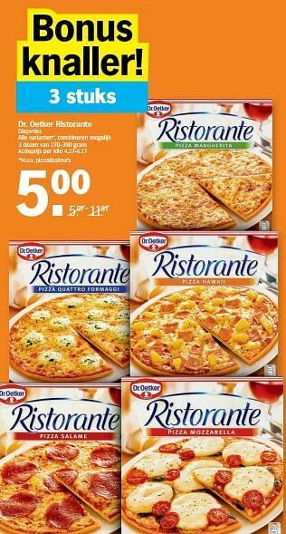 Albert Heijn Dr. oetker ristorante aanbieding